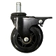 45050Thb - Мебельное силиконовое колесо 50 мм (штыревое крепл, тормоз, дв. шарик, мягкий полиуретан)